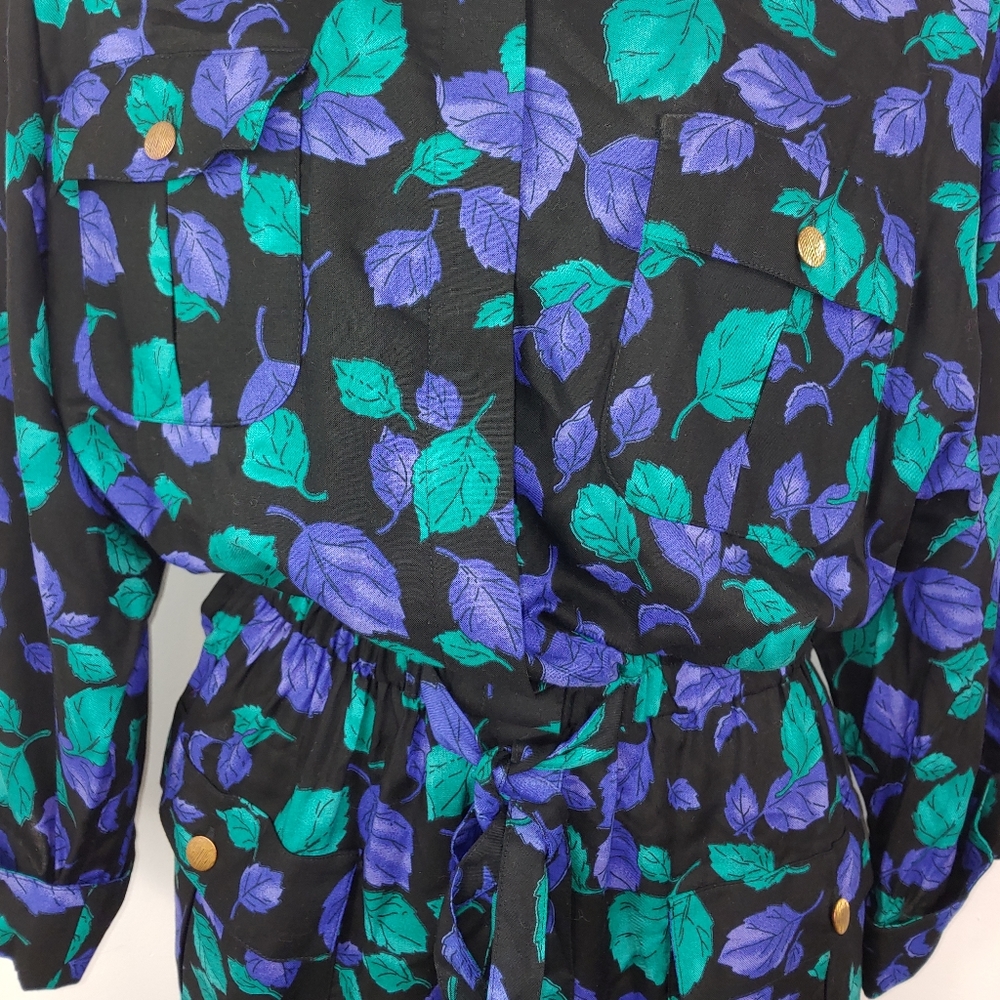 NEW Vtg. Leslie Fay Collections Dress Size 14 Mult colored -478 - Picture 4 of 11
